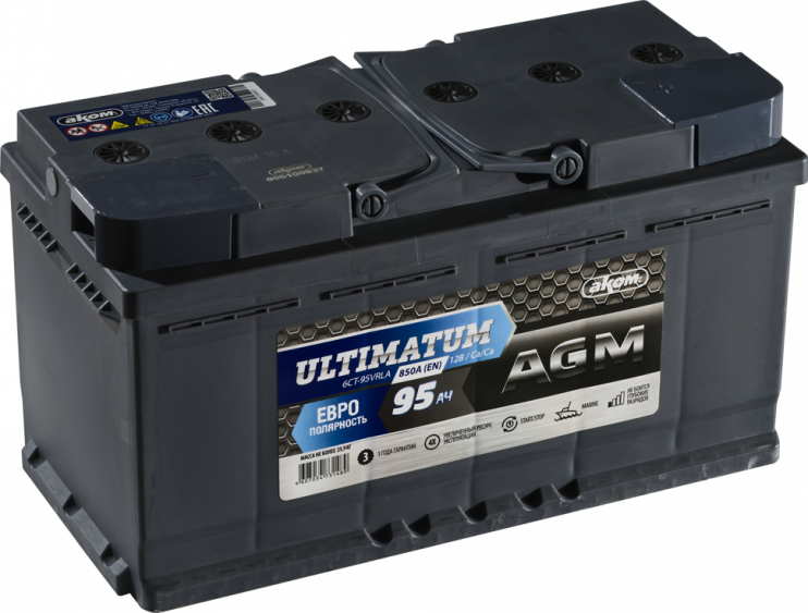 АКОМ ULTIMATUM AGM 95 Евро 6СТ-95VRLA